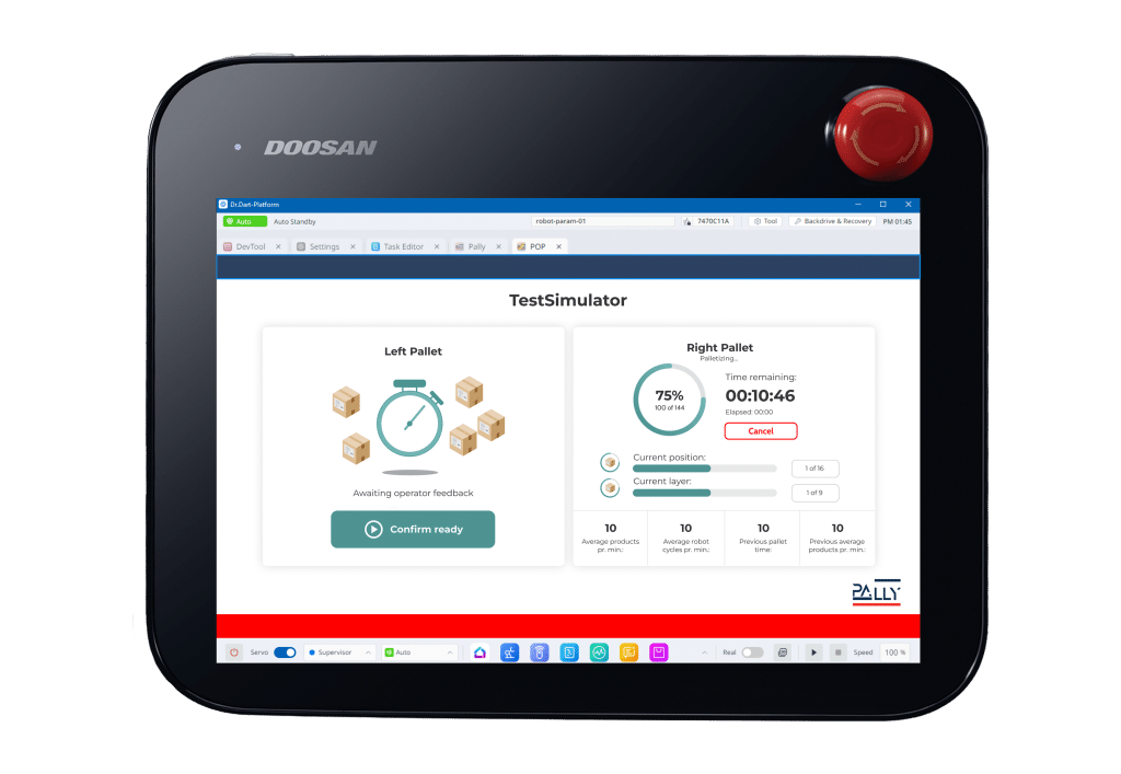 Doosan Teach Pendant with interface